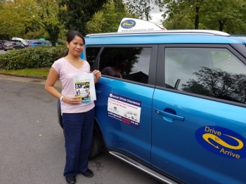 A big well done to Jona for passing her driving test today first time! Congratulations and safe driving once you get a car sorted. Thanks for choosing Drive to Arrive.
