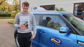 A huge well done to Alex, who passed his test today, first time, with a great drive. Congratulations, stay safe and thanks for choosing Drive to Arrive.