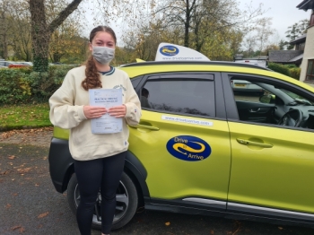 A big well done to Abby for passing her driving test today, first time. Enjoy your driving and new freedom. Congratulations and thanks for choosing Drive to Arrive.